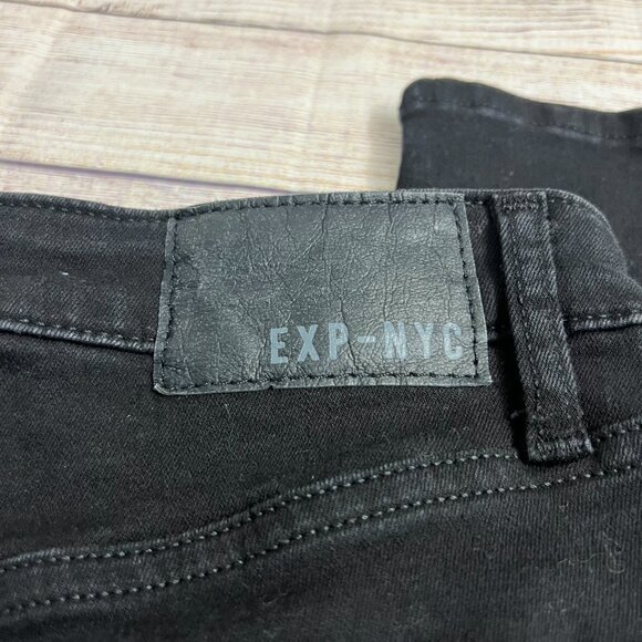 Express Men's Black Skinny Jeans Size 28x32 Stretch Denim EXP-NYC Pre-owned - Picture 4 of 12